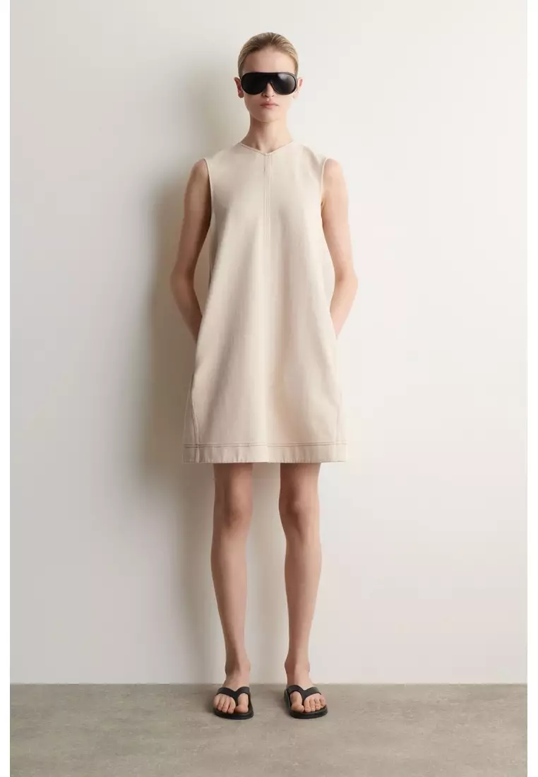 cos white denim dress Cos Organic Cotton Denim Dress In White