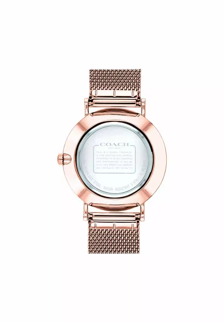 Perry Women's Watch Ionic Plated Rose Gold Steel Strap - White Dial 14503126MY