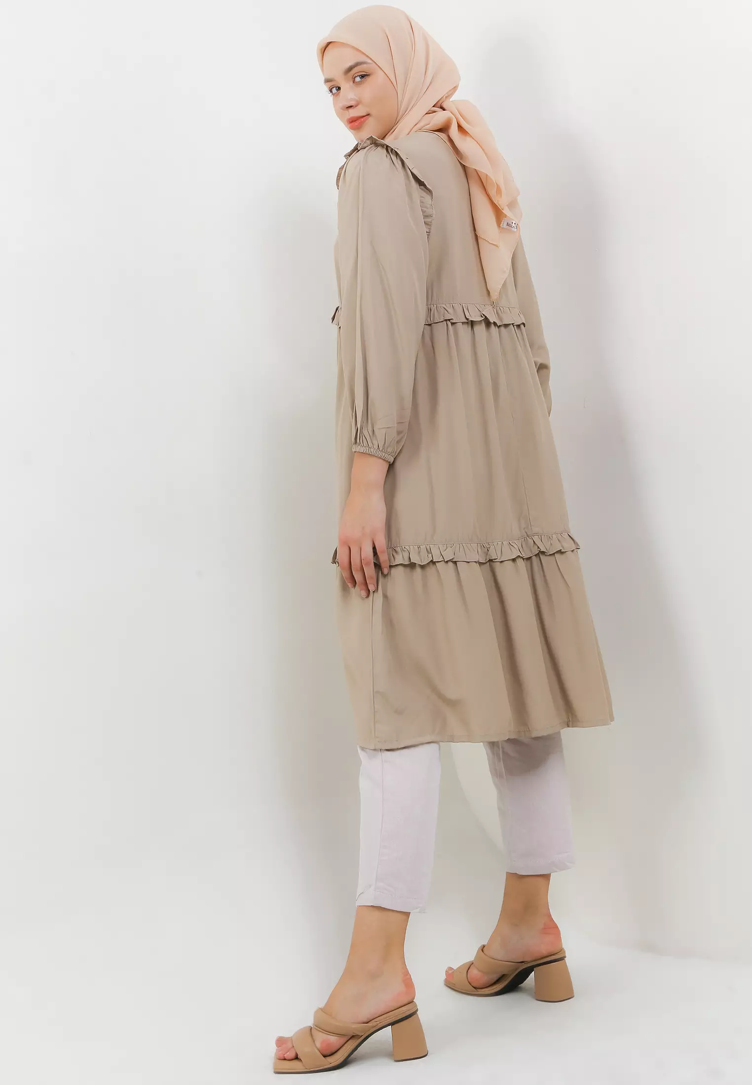 MFMW Doremi Midi Dress Gamis Khaky