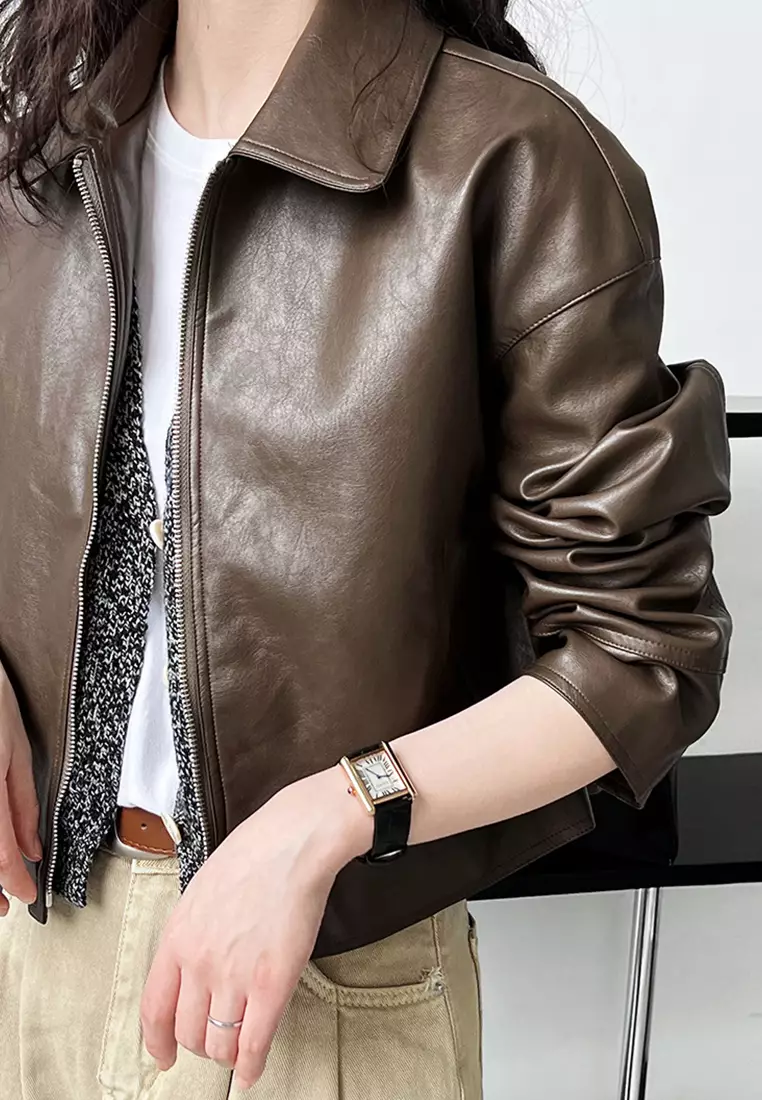 Womens faux moto jacket best sale