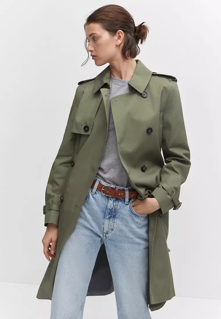 Buy Mango Classic Trench Coat With Belt 2024 Online | ZALORA Singapore