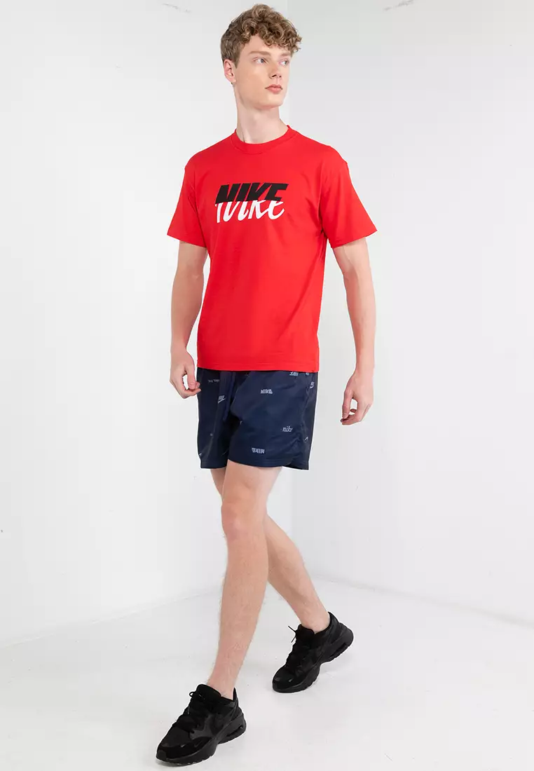 Red nike cotton on sale shorts