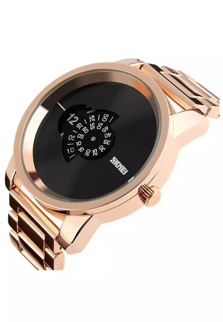 Jam Tangan Kasual Analog Pria Material Stainless Steel AM12 ORIGINAL