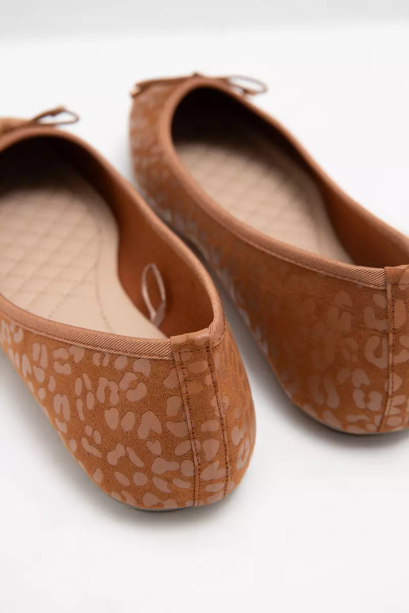 Sofia Micca Ballerina Flat Brown