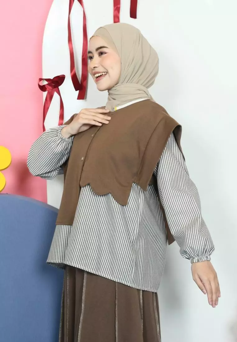Cloud Outer Rompi Wanita - Mocca M18967 R101S1