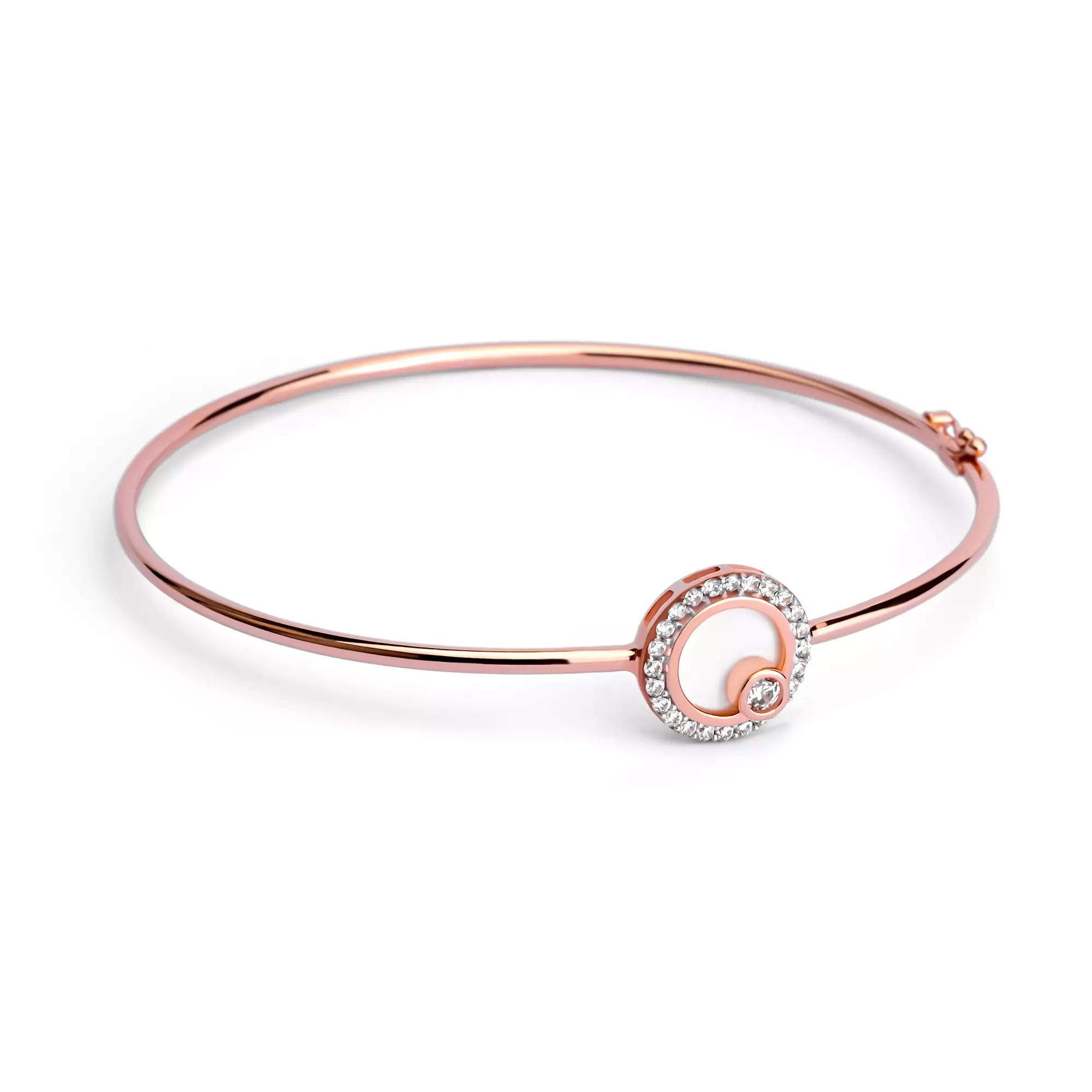 Gelang Emas 7k - Alina Gold Bangle - Mother of Pearl Collection - Juene Jewelry