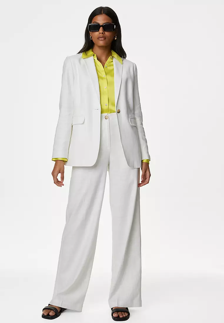 Satin Collared Longline Oversized Shirt