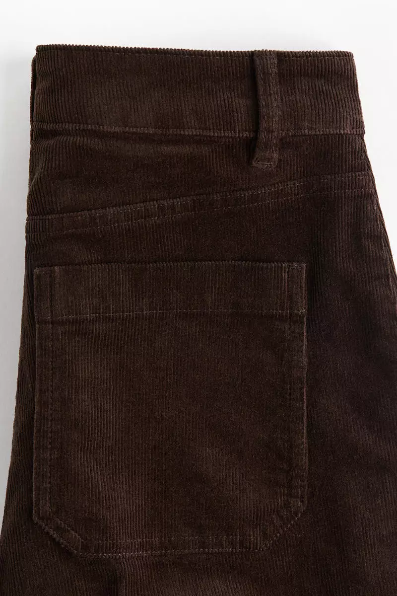 Flared corduroy trousers