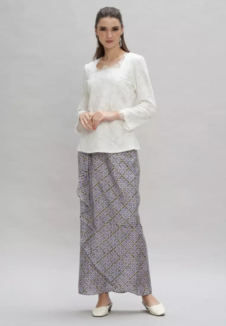 Glitter White Lace Top