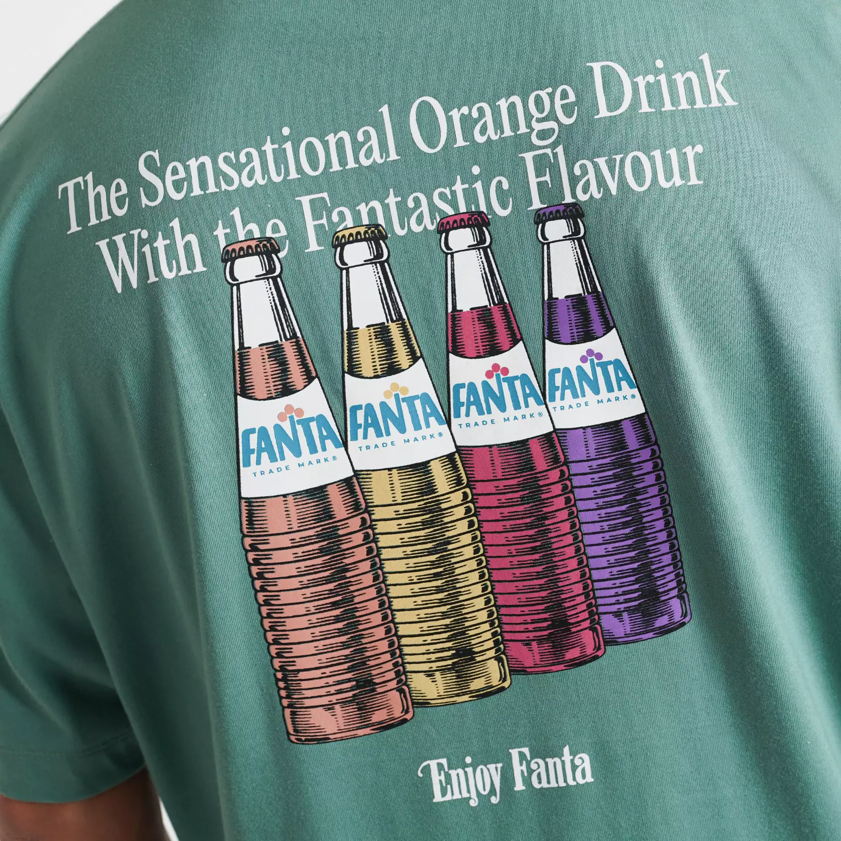 CELCIUS FANTA Bottle Graphic T-shirt Oversize LIN001428C Teal