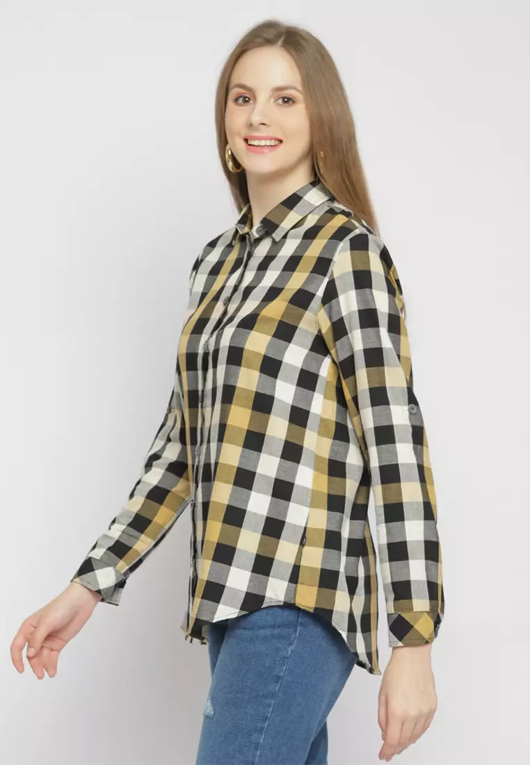 C2 Havezi Yellow Casual Shirt