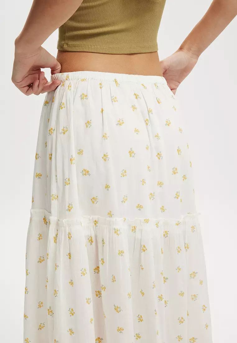 Tiered Frill Maxi Skirt