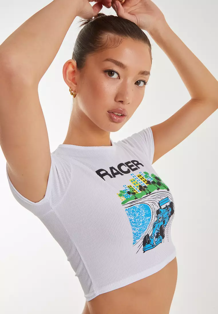 Pink Vanilla Motor Printed Tee