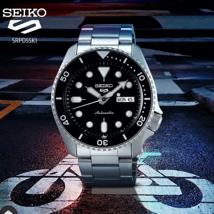 Seiko SRPD55K1 rantai silver cowok otomatis