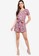 ZALORA pink and multi Short Sleeve Playsuit with Contrast Piping 74F4BAA3AF669EGS_4