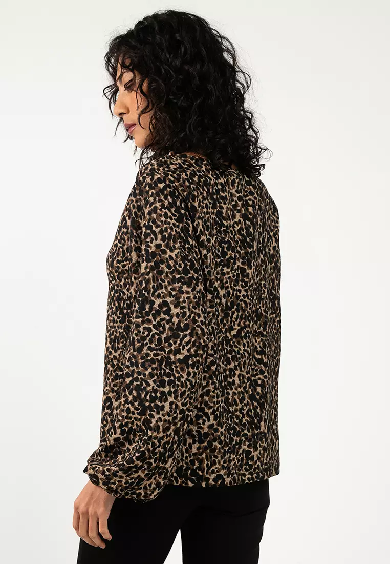 Long Sleeve V-Neck Jersey Top