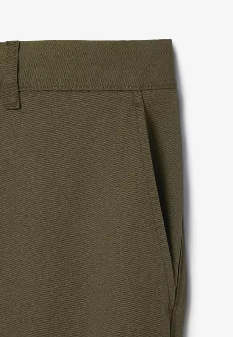 Slim Fit Stretch Cotton Pants