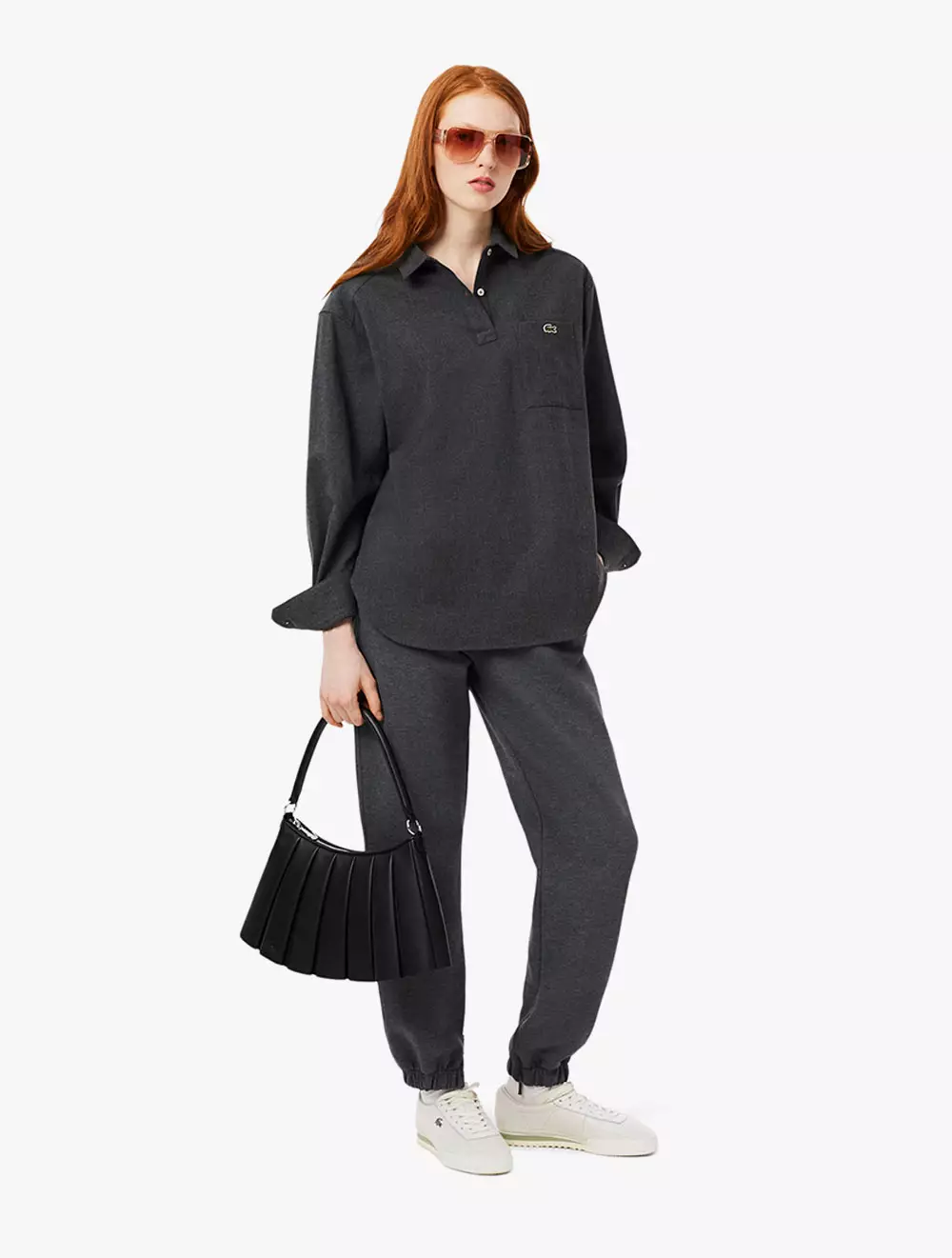 Medium Runway Lenglen Leather Bag - Black