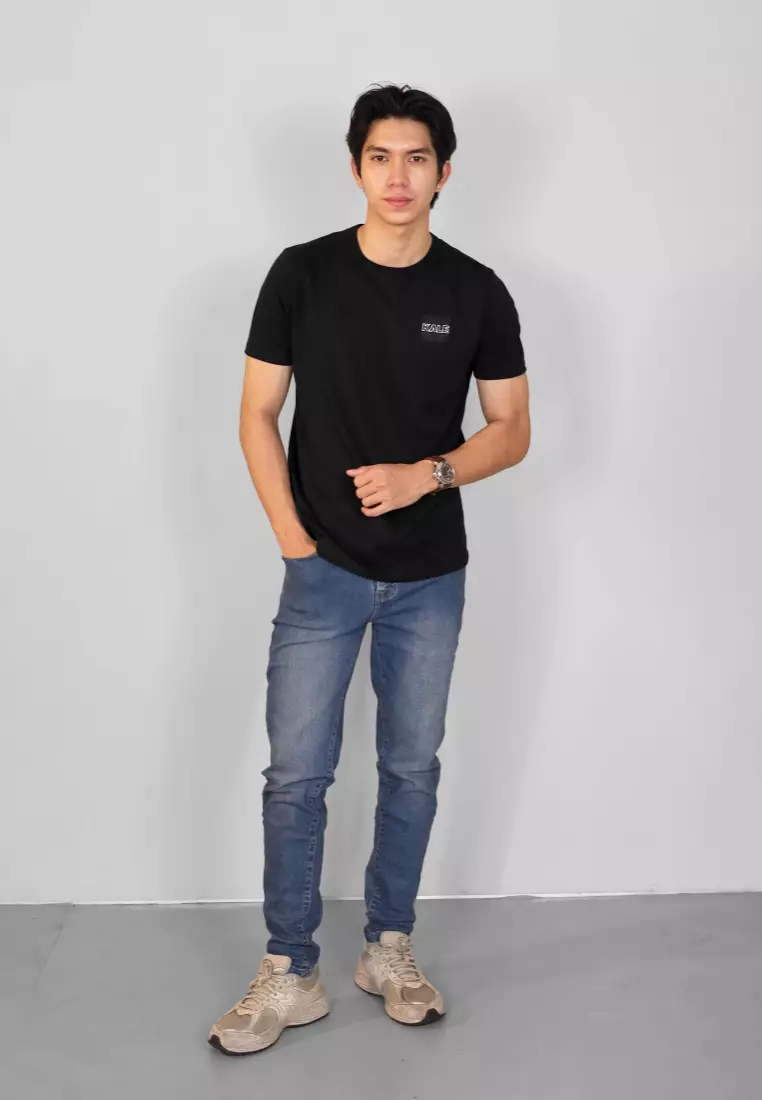 Kale XAVIER BLACK / Kaos Asian Fit / T-Shirt Pria / Atasan Kaos Pria / Cotton Combed 24S