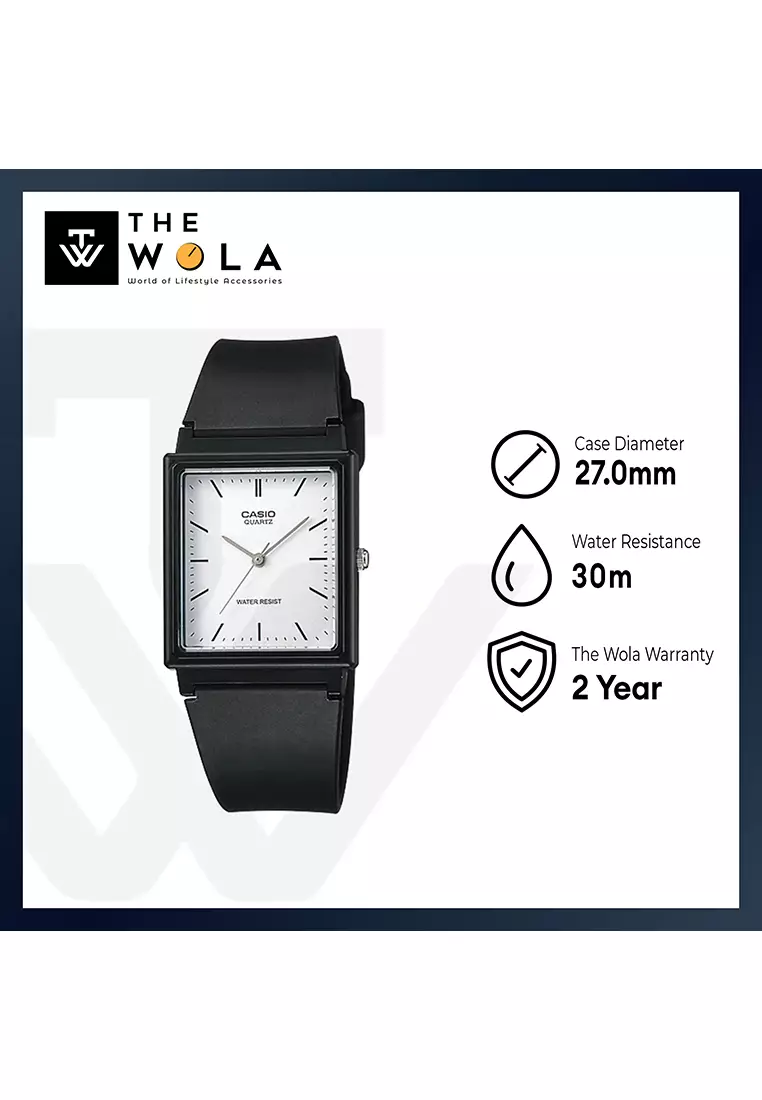 Men's Analog MQ-27-7E Black Resin Band Casual Watch