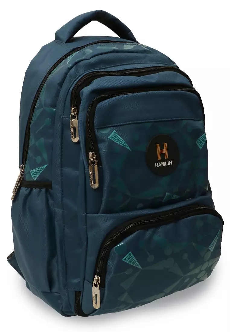 Alessio Tas Ransel Anak Pria Anti Air Backpack Large Compartment Material Nylon ORIGINAL - Green