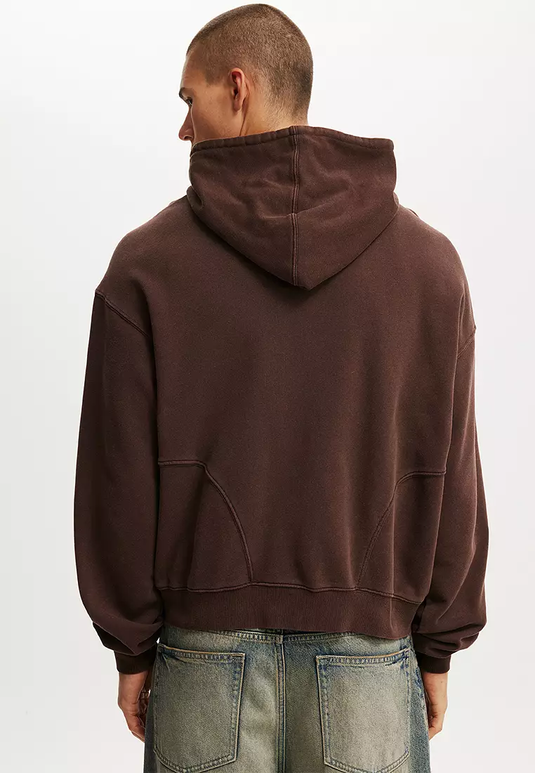 短版拉鍊連帽衛衣