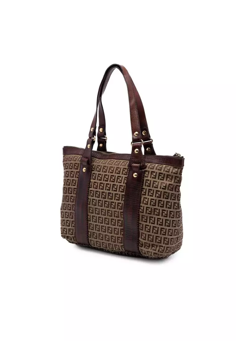 Pre-Loved Fendi Zucchino Canvas Tote