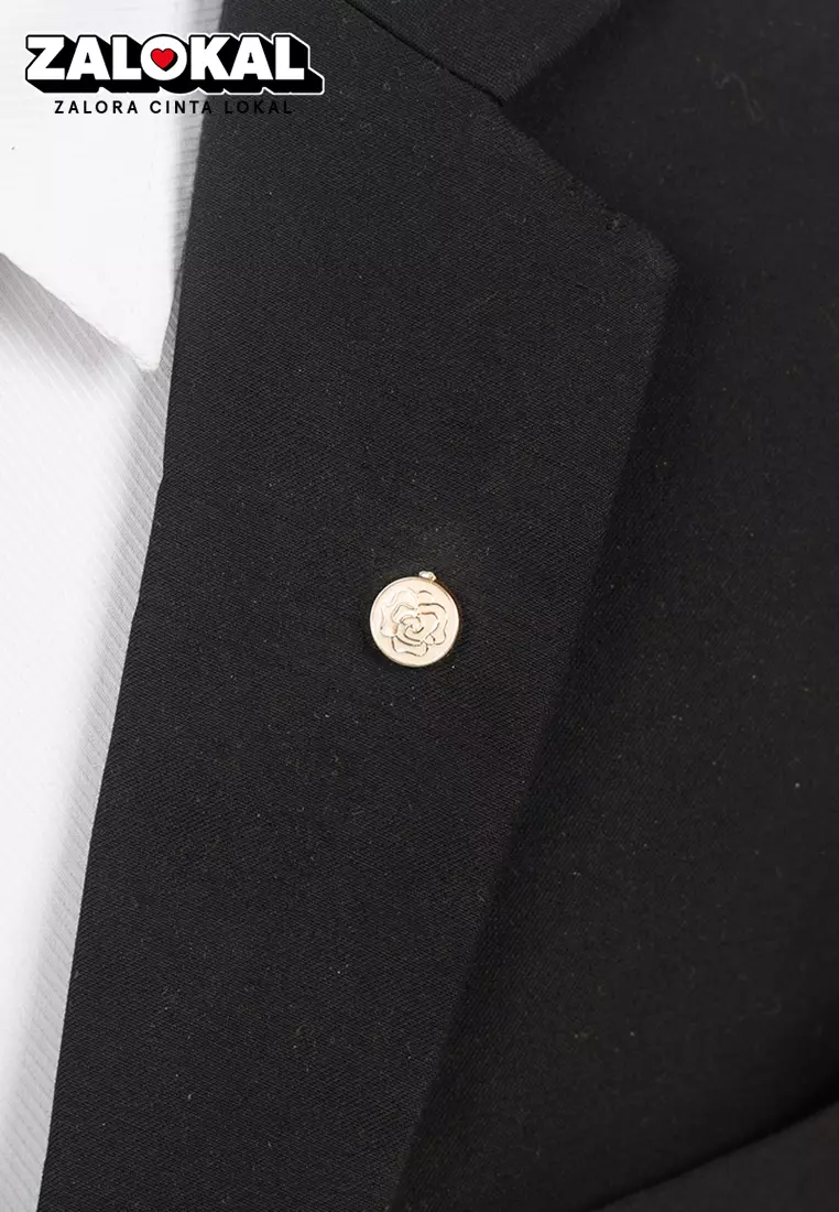 Houseofcuff lapel pin brooch bros untuk jas TUSUK HITAM A11