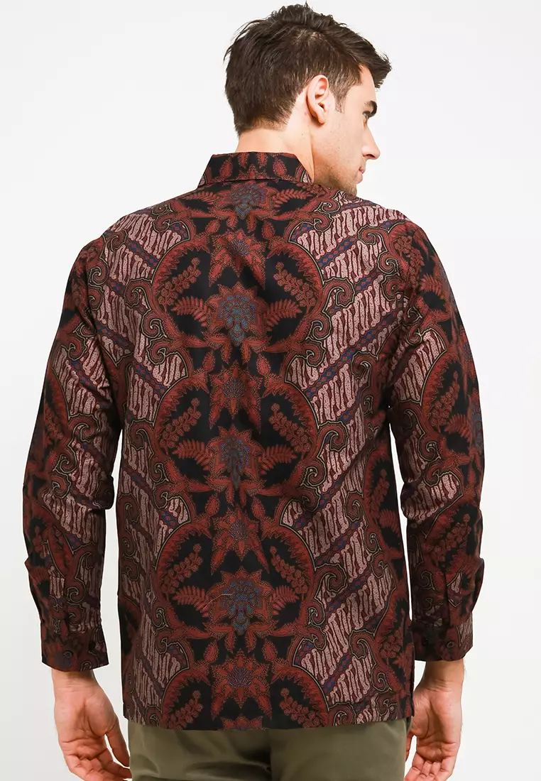 BATIK TALENTA EXCLUSIVE Lengan panjang BURGANDRY A446