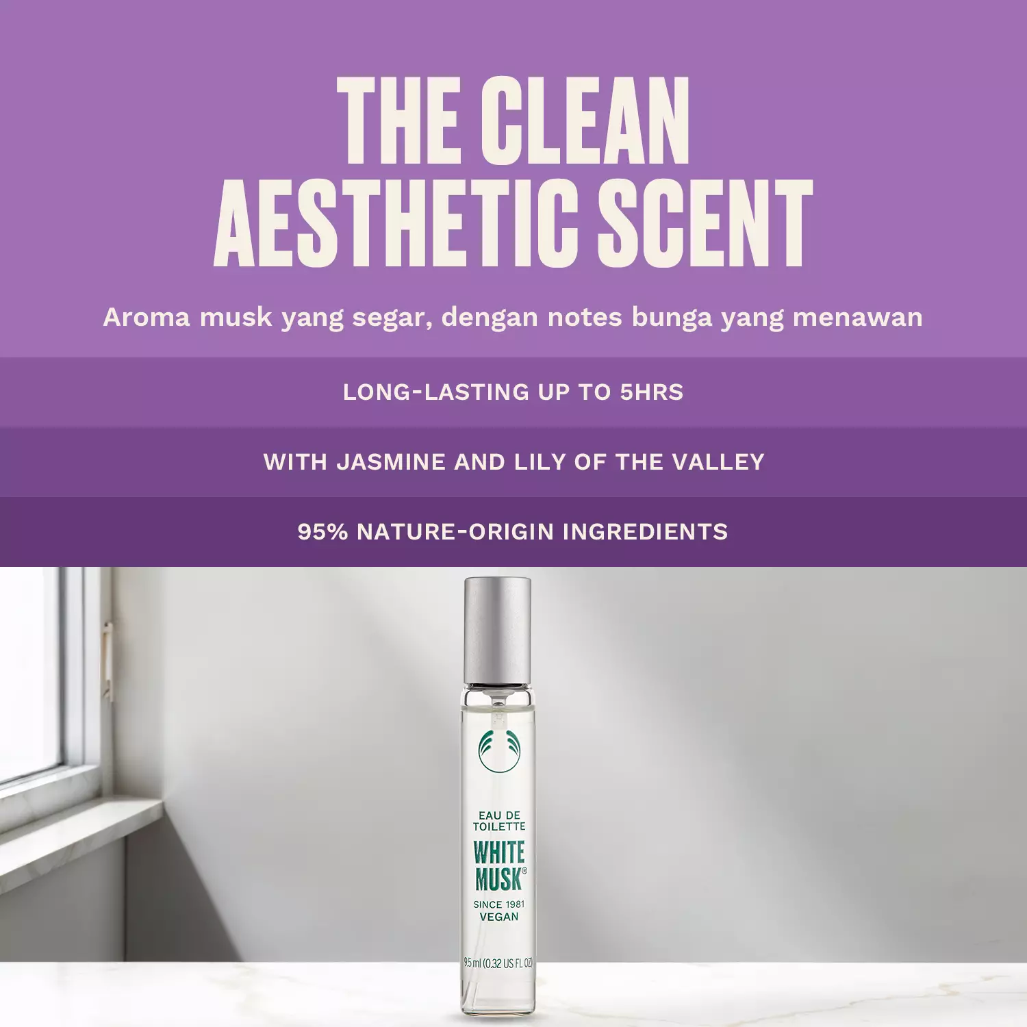 White Musk Eau De Toilette Parfum EDT 9.5ml