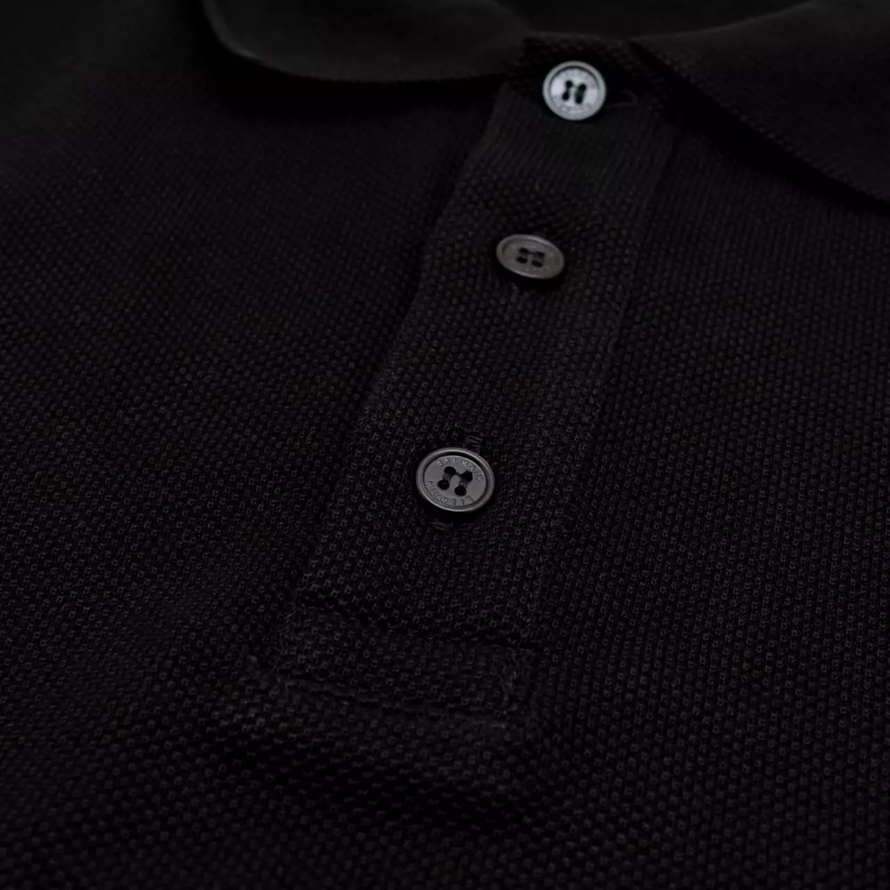 Embroidered PB Logo Cotton Polo Shirt Black