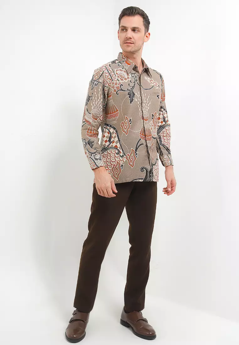 Kemeja Body Fit Batik Sawat Sisik Naga