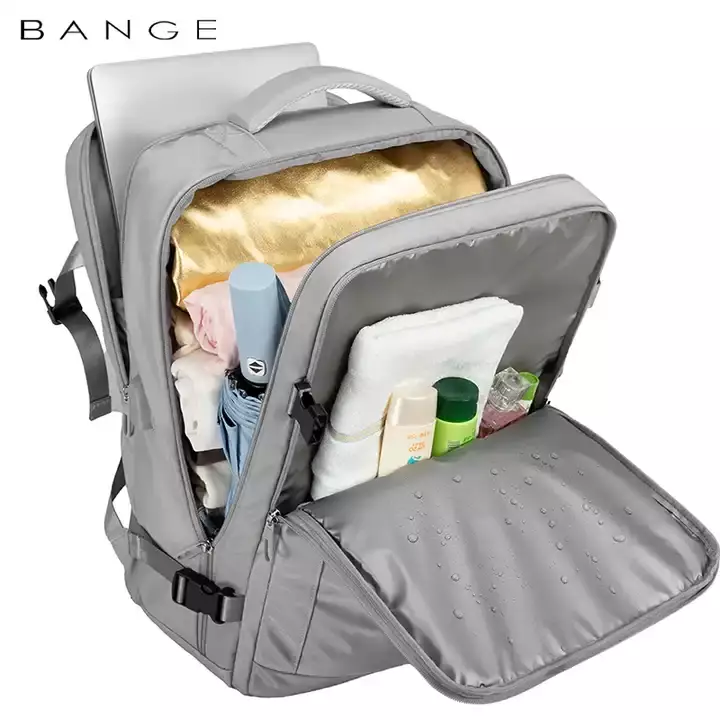 Bange BG1801 Tas Ransel Laptop Kerja Backpack Travel pria 15.6 Inch - GREY