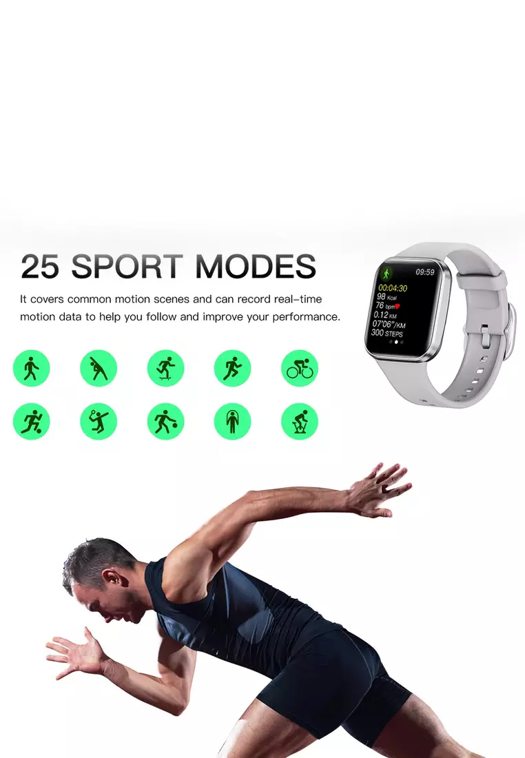 女士 IOS/Android 銀色智慧手錶帶膚色橡膠錶帶