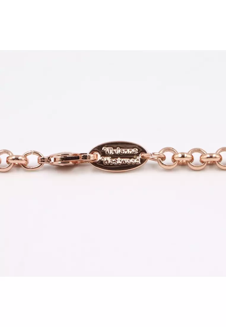 Pre-Loved Vivienne Westwood necklace brass Pink gold