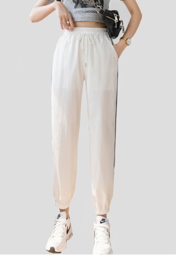 Twenty Eight Shoes white VANSA Ice Silk Sports Casual Pants  VCW-P2160 E8B82AAA9D8CBEGS_1