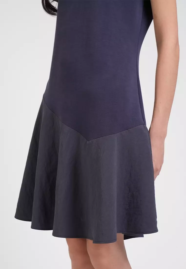 Crystal Modern Diagonal Seam A-Line Dress