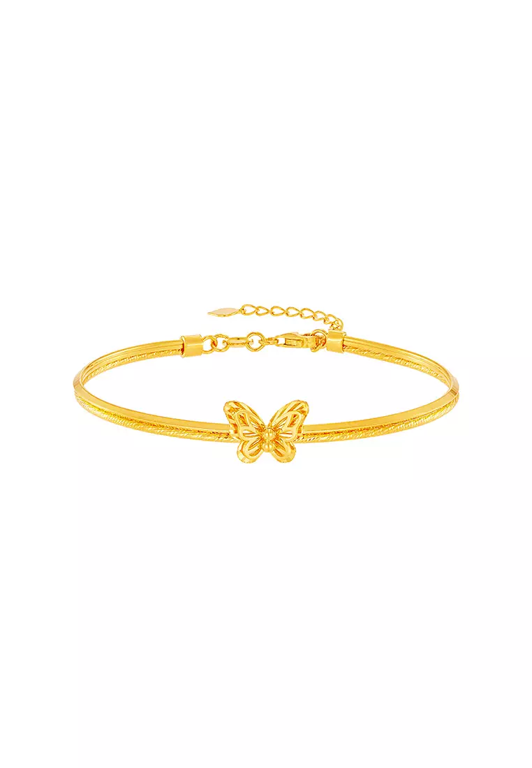 HABIB 999/24K Yellow Gold Bangle (Butterfly) 9GB00021024