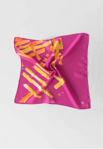 Buy Khalifah By N Watercolor Magenta Abstract Pocket Square 2020 Online Zalora Singapore