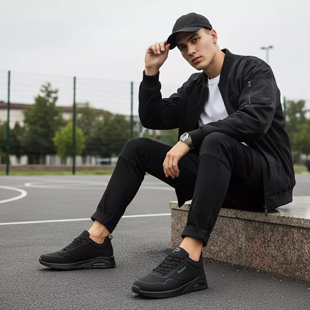 PAULMAY - Sepatu Sneakers Uno Series Black