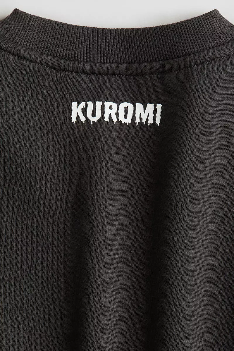Oversized print-motif sweatshirt