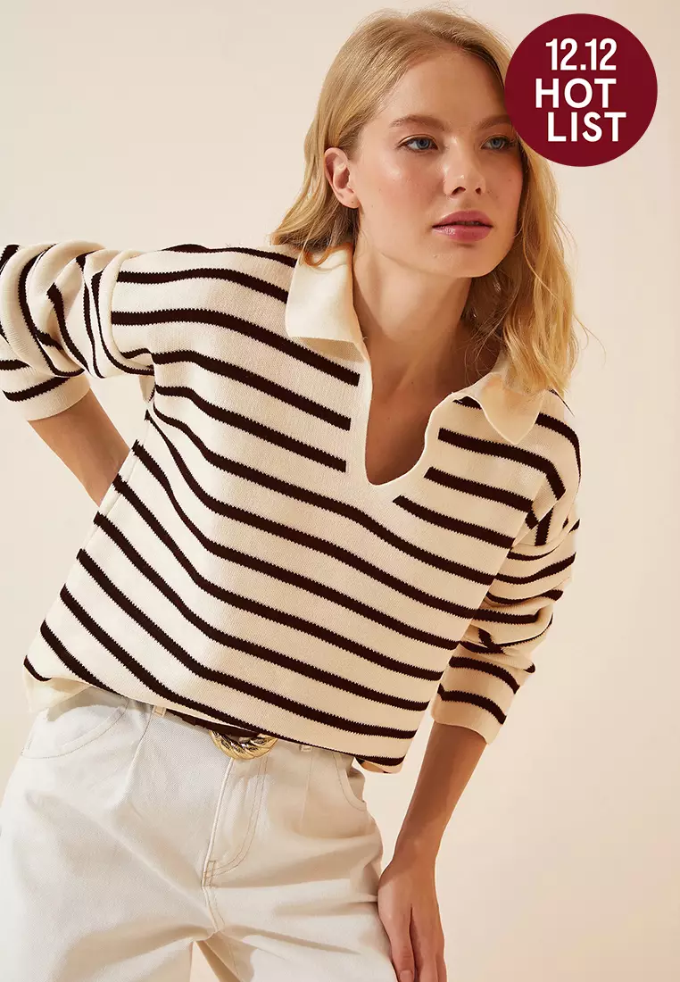 Polo Collar Knitwear Sweater