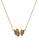 ZITIQUE gold Women's French Style Retro Black Butterfly Necklace - Gold 9B79AAC9946111GS_1