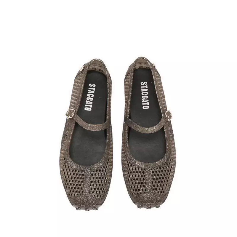 Staccato CT013-005 Women's Jelly Flats - Black