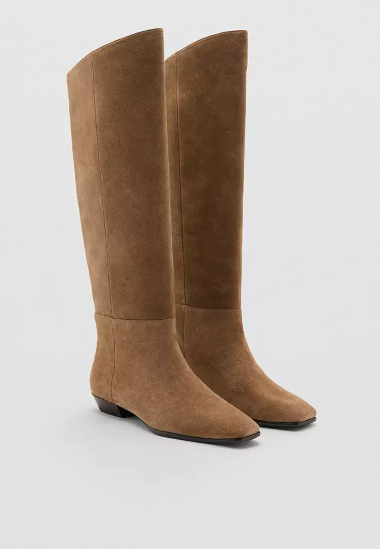High-Leg Suede Boots