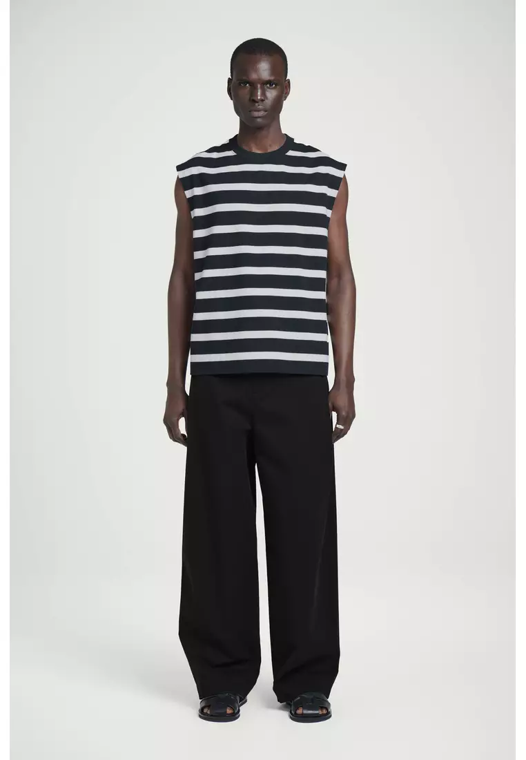 RELAXED COTTON-CREPE VEST