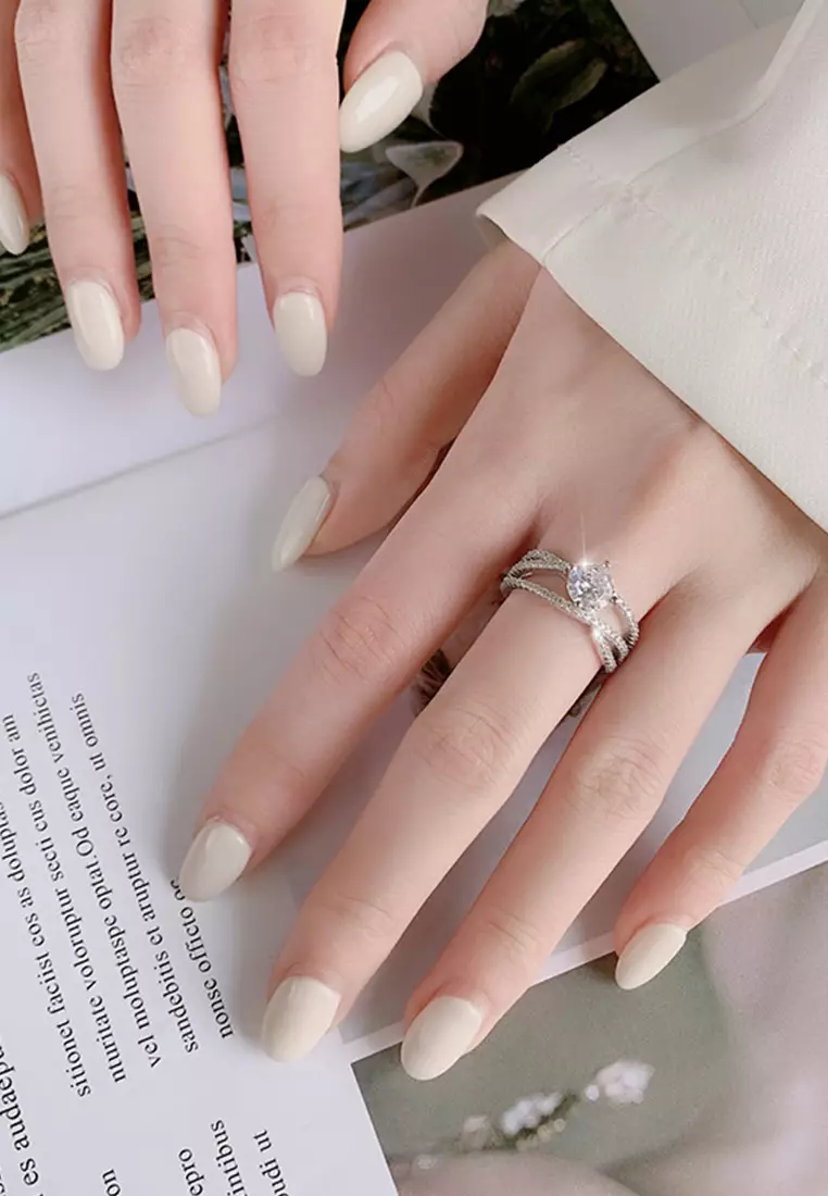 Cincin Wanita Cincin Jewellery Kawin Pasangan Estetik Aksesoris Perhiasan Mewah Elegan Cantik Simpel Berkualitas Tinggi High Quality
