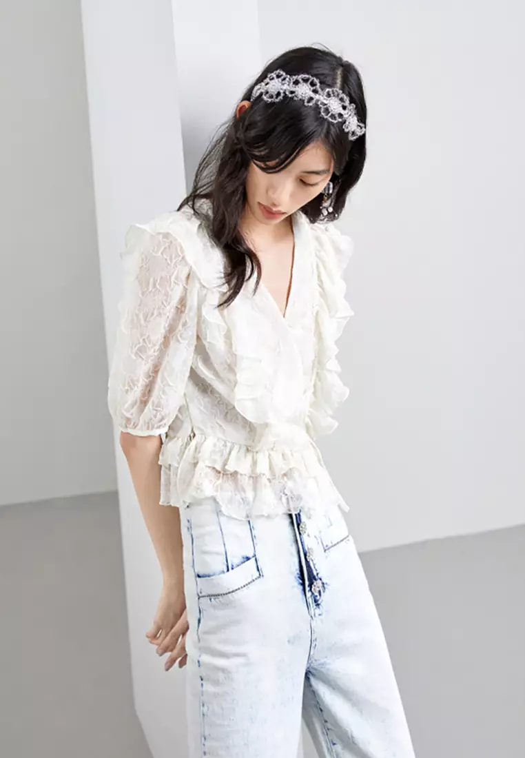 Buy Hopeshow Ruffled Vintage Blouse 2026 Online | ZALORA