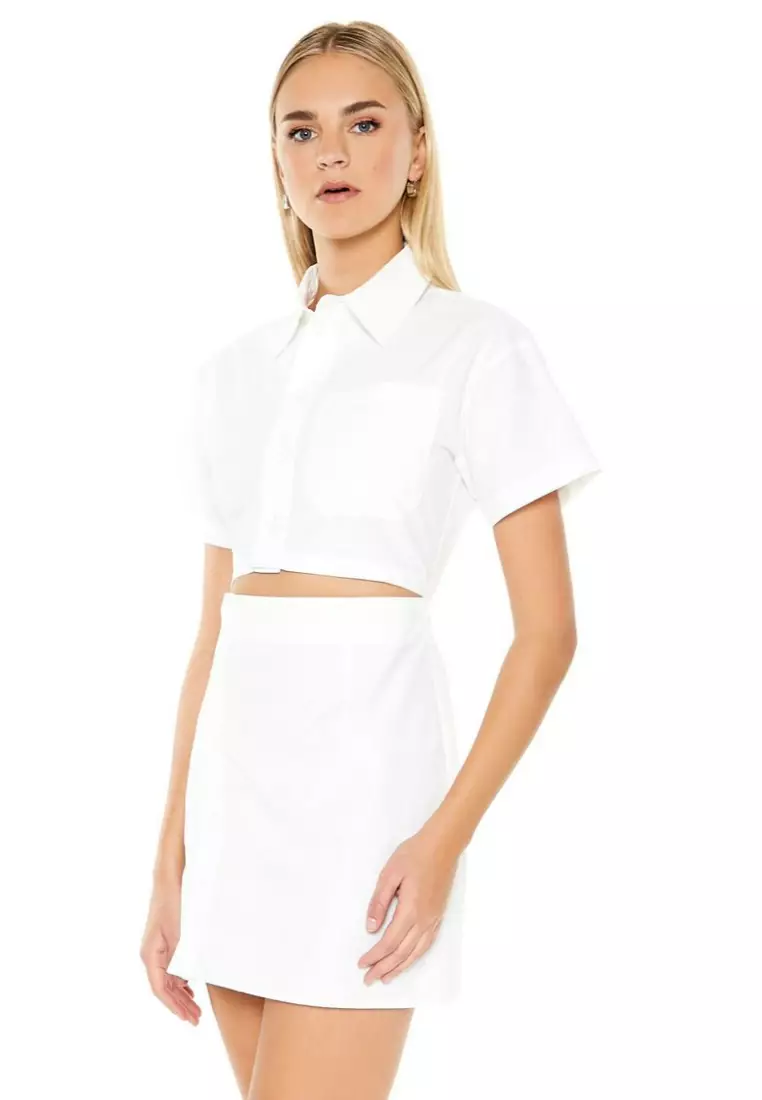 White shift dress forever 21 store