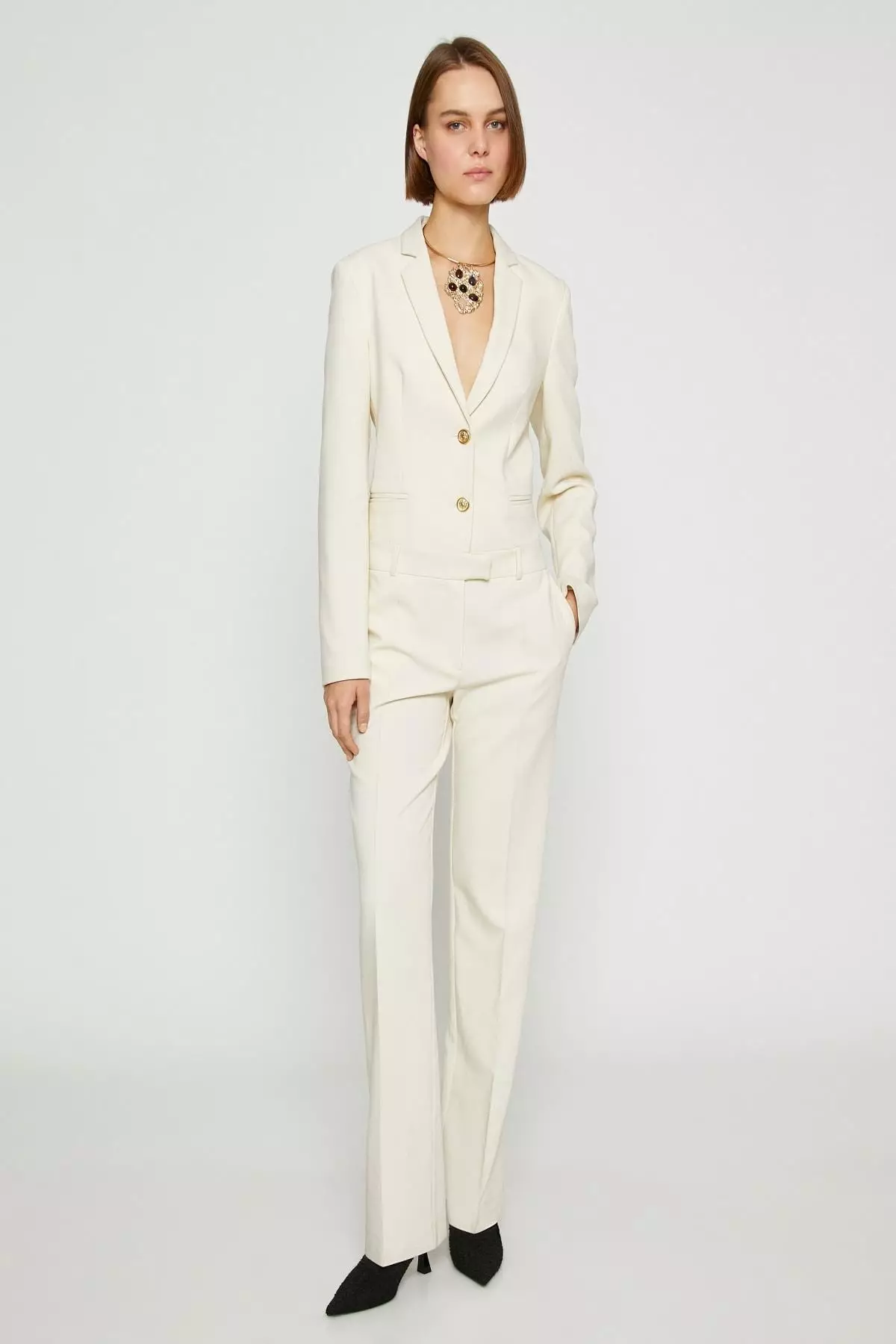 Buy KOTON Lapel Collar Jumpsuit 2025 Online ZALORA